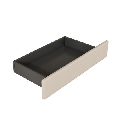 Streamdale Gray Linen Platform Bed with USB Ports & Drawers