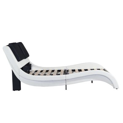 Streamdale PU Platform Bed with LED Lighting & Tooth Lock