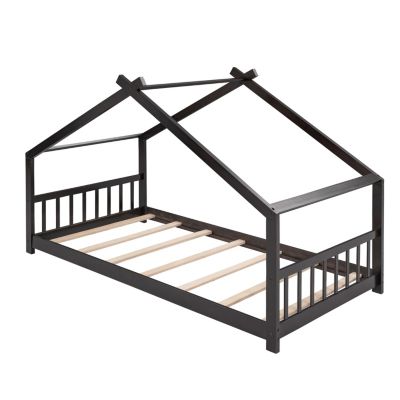 Streamdale Twin Size House Bed Wood Bed