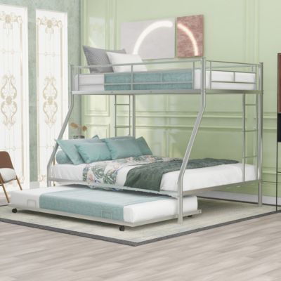 Streamdale Twin over Full Bunk Bed with Trundle and Ladders