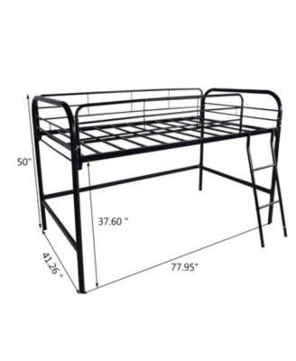 Streamdale Metal Twin Loft Bed, Twin Size High Loft BedMetal Twin Loft Bed, Twin Size High Loft Bed