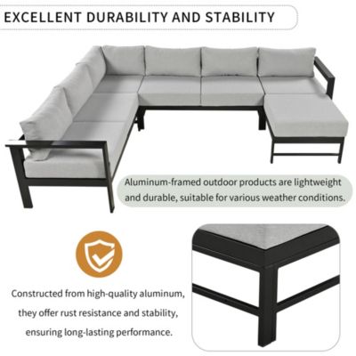 Streamdale Premium Aluminum Outdoor Sofa Set for Ultimate Comfort and Durability