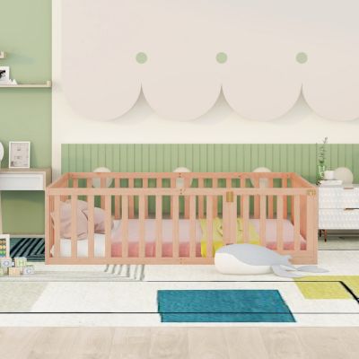 Streamdale Full Size Wood Daybed Frame With Fence