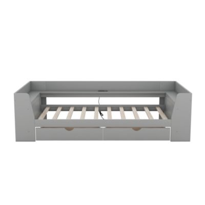 Streamdale Twin Daybed with Storage and Charging Station, White