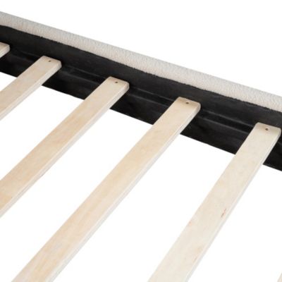 Queen Size Teddy Fleece Upholstered Platform Bed