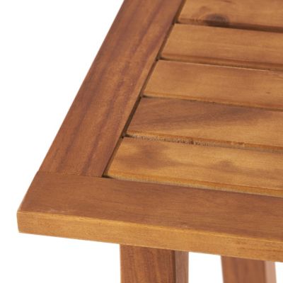 Streamdale Coastal Slatted Outdoor Accent Table for Patio or Pool Deck