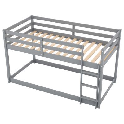Streamdale Twin Over Twin Floor Bunk Bed With Ladder