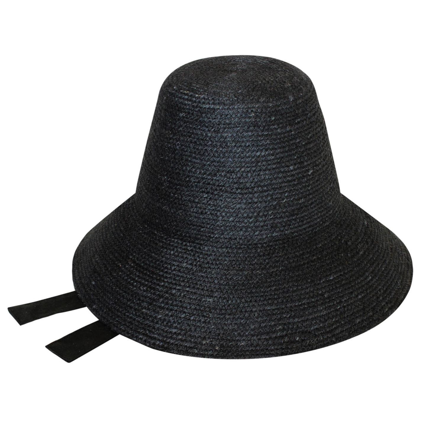 Женский головной убор Brunna.co Meg Jute Straw Hat In Black, цвет: Чёрный — фото 1