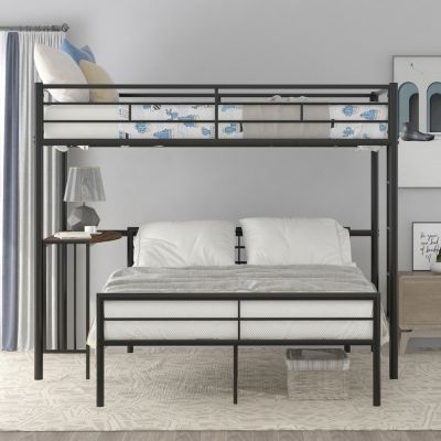 Streamdale Twin Over Full Bunk Bed with Desk and Ladder