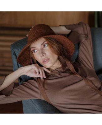 Meg Jute Straw Hat In Burnt Sienna
