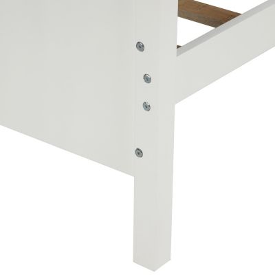 Streamdale Twin Bed Frame with Wood Slats, Headboard, and Footboard