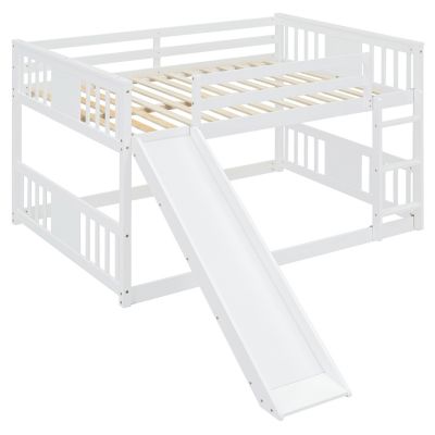 Full Over Full Bunk Bed with Ladder with Slide