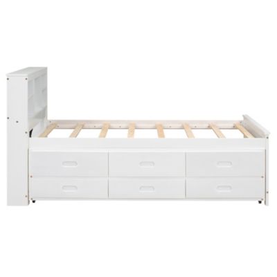 Streamdale Twin Platform Bed with Storage and Trundle