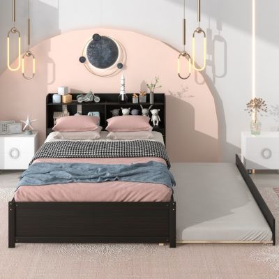 Streamdale Full Bed With Trundle, Bookcase
