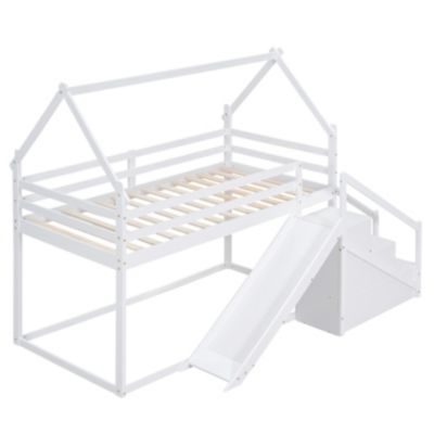 Full XL Over Queen Metal Trundle Bunk Bed - Twin