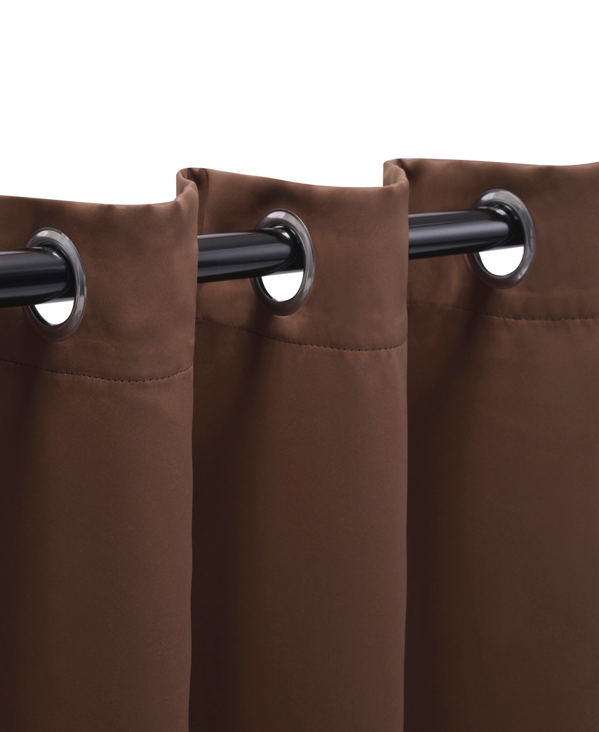 Superior Solid Classic Modern Wrinkle Resistant Room Darkening 2-Piece Curtain Set with Grommet Header Top, 52