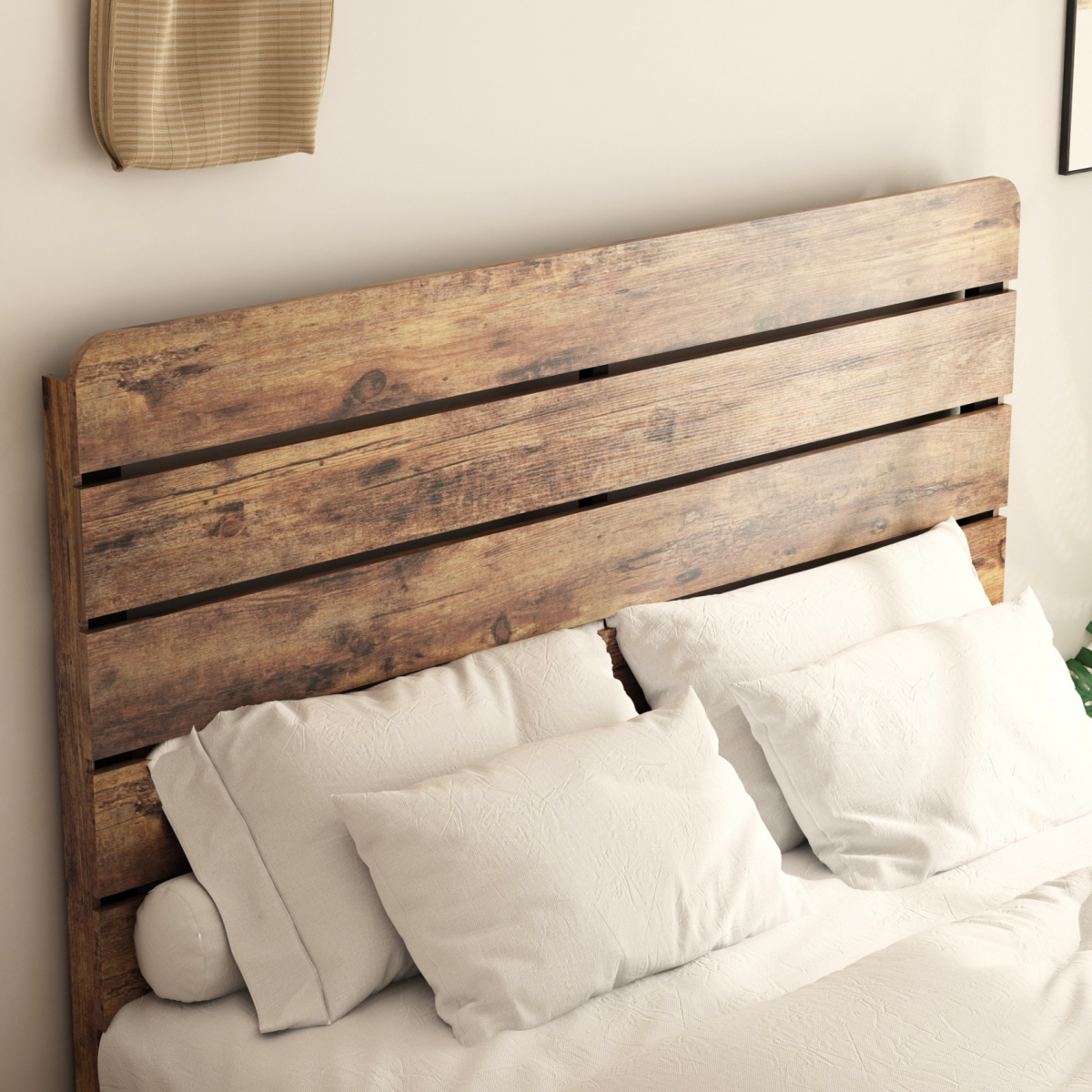 Streamdale Furniture Size Wood Platform Bed Frame with Storage - Dark brown