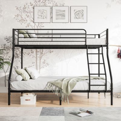 Twin-Over-Full Metal Bunk Bed with Enhanced Guardrails