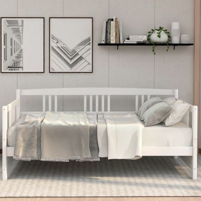 Twin Size Modern Solid Wood Daybed, Multifunctional Bed Frame