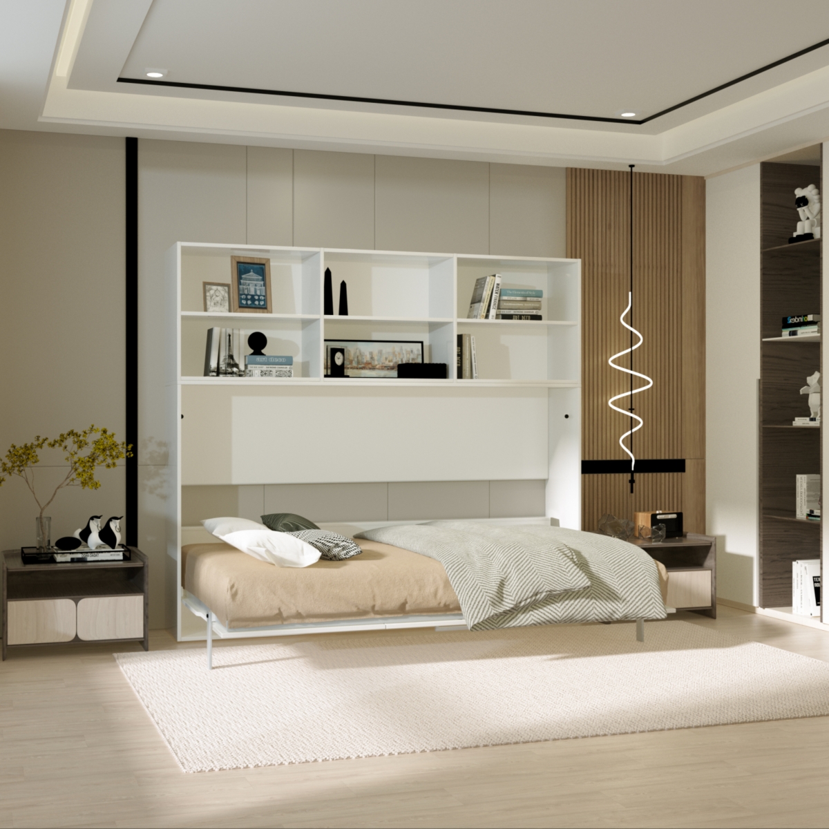 Simplie Fun Space-saving Modern Design Twin Size Murphy Bed