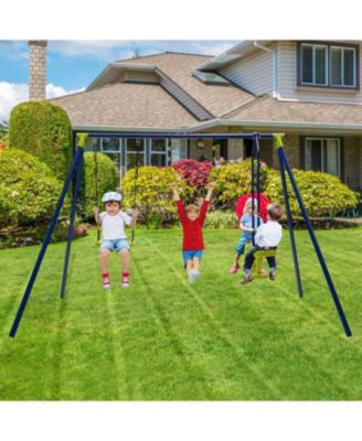 3-in-1 Outdoor Swing Set for Kids Aged 3 to 10
