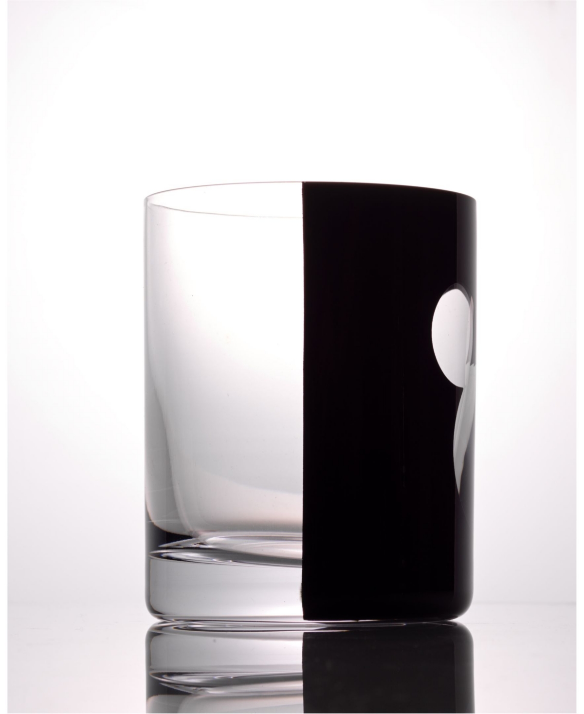 Shop Joyjolt Disney Luxury Mickey Mouse 12 Oz. Crystal Double Old Fashion Glasses, Set Of 2 In Black