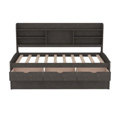 Bed with Bookshelves, and Trundle