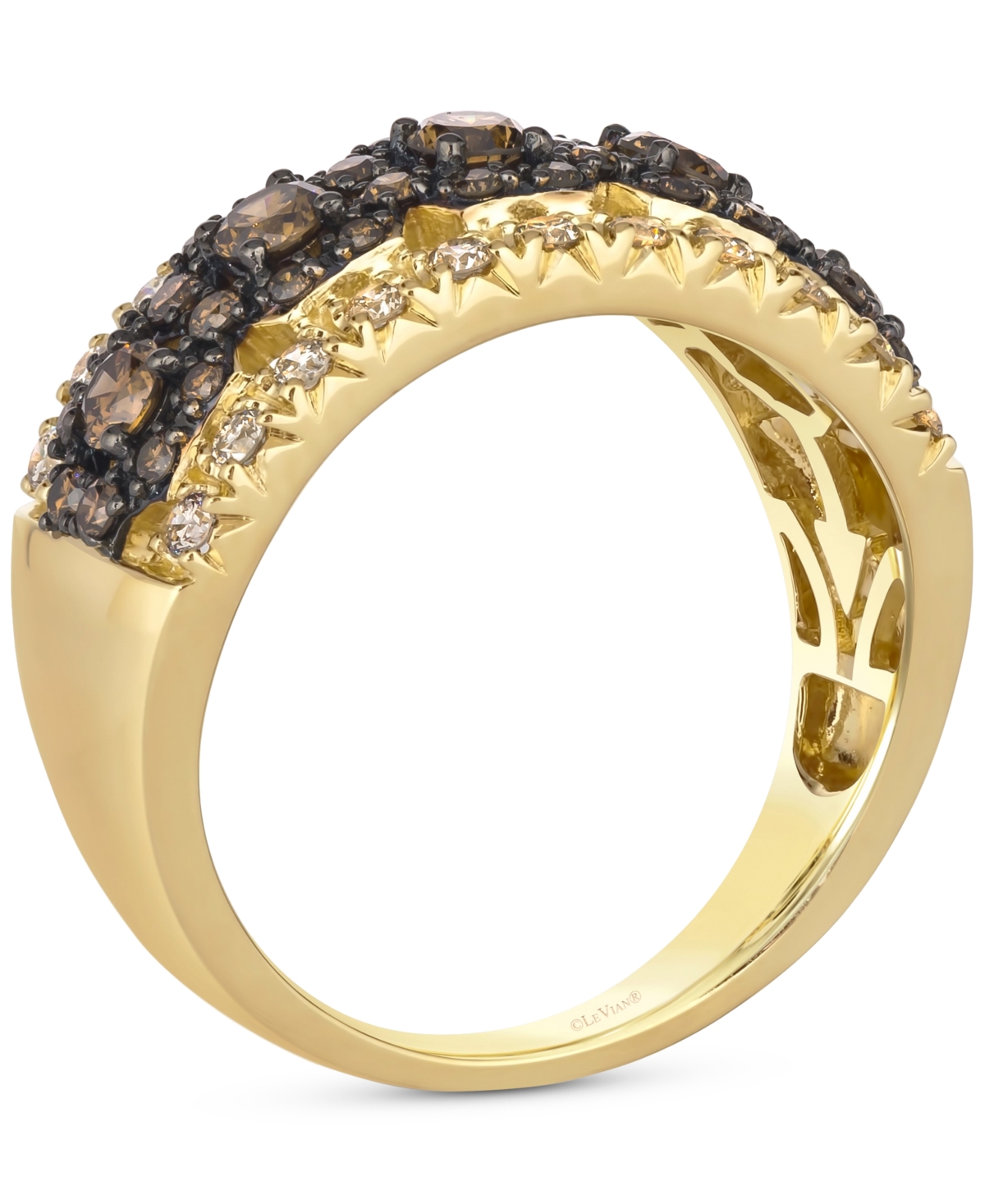Le Vian Chocolate Diamond & Nude Diamond Fancy Openwork Ring (1-1/6 Ct. T.w.) In 14k Gold In No Color