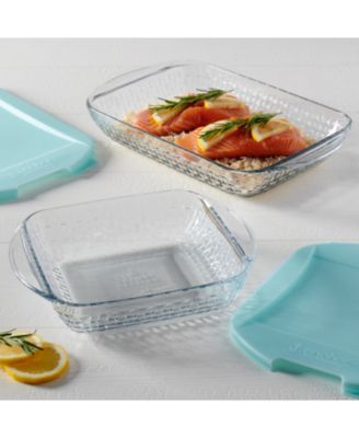 Basketweave Embossed 4-Piece Bakeware Bundle