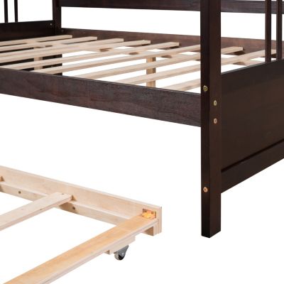 Streamdale Full Size Daybed Wood Bed With Twin Size Trundle
