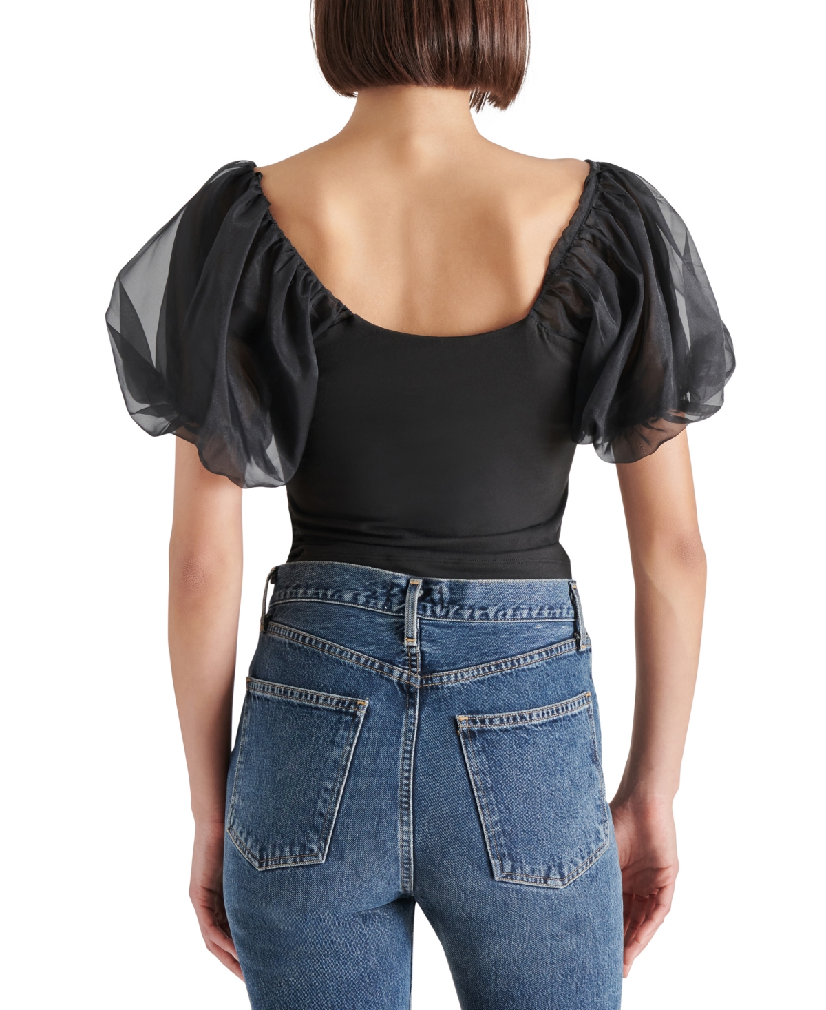 Steve Madden Women's Pamelia Organza-Sleeve Top