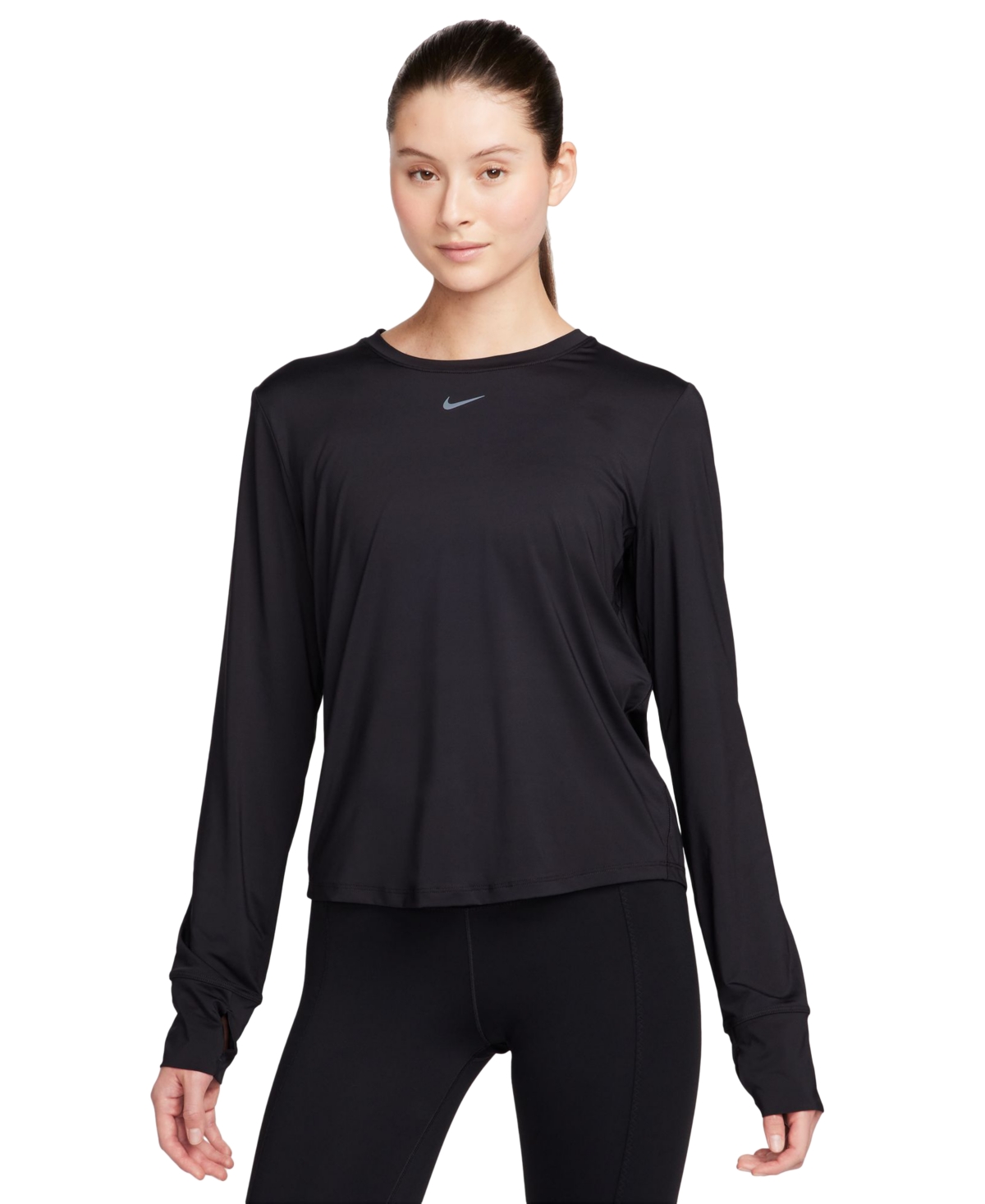 Nike Dri-fit Swift Elemant Uv Long Sleeve Top In Black In Black,black
