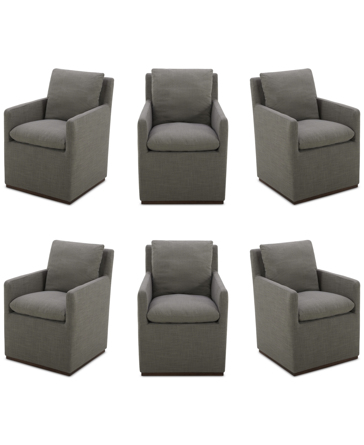 Macy's Korder 6-pc. Arm Swivel Chair Set, Created For  In Flint