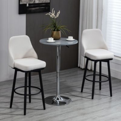 Modern Bar Stools, Set of 2 Swivel Kitchen Bar Chairs,