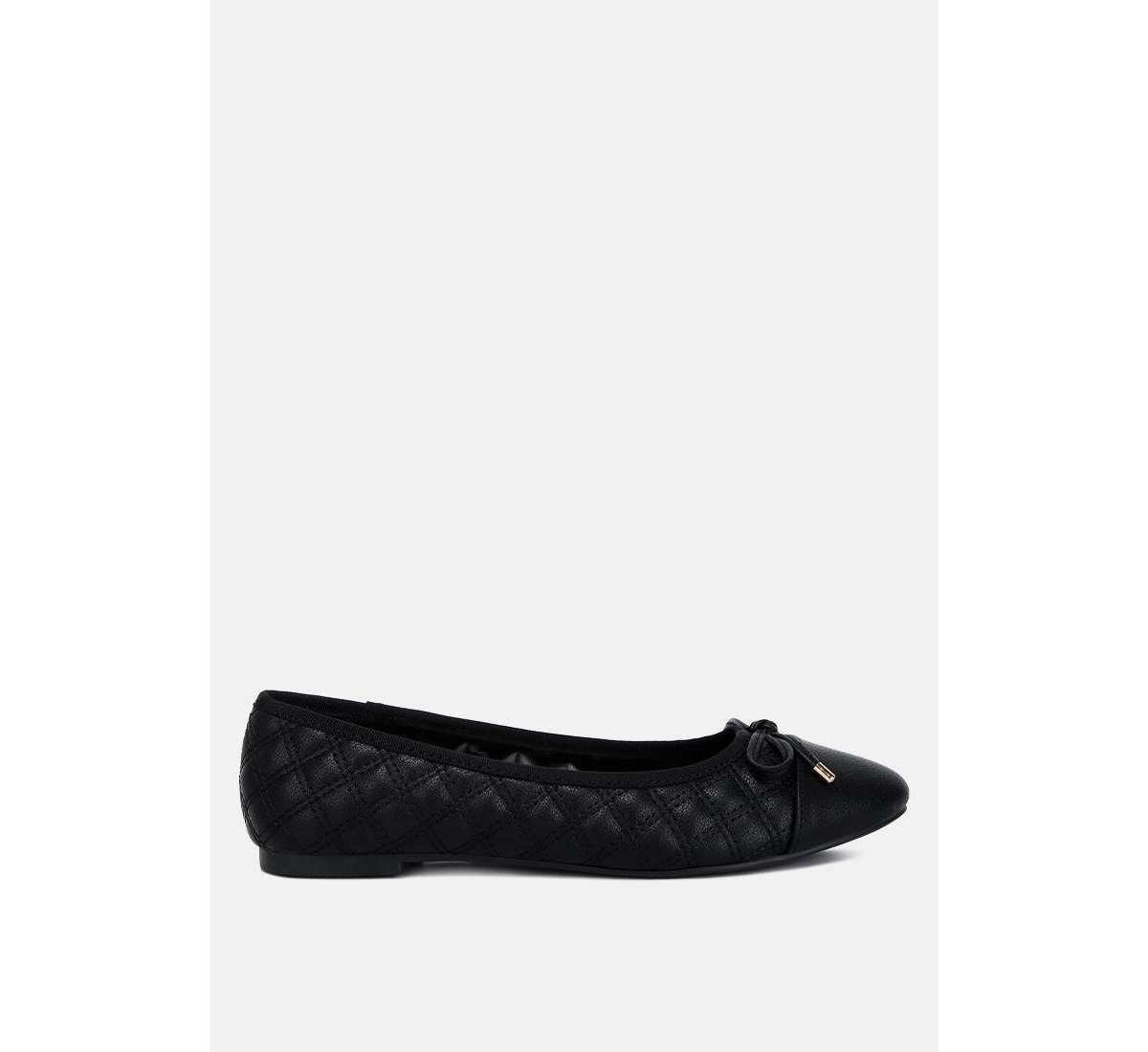 naoki quilted faux leather ballerinas - Black