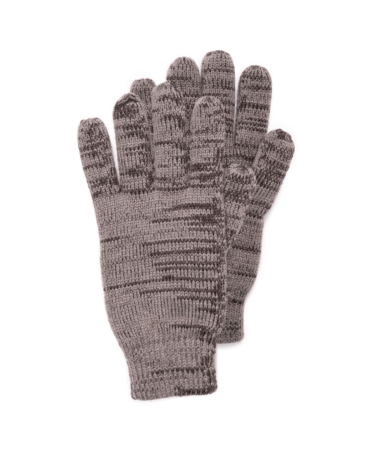 Men's Marl Gloves, Pewter/Ebony Marl, One Size - Pewter/ebony marl