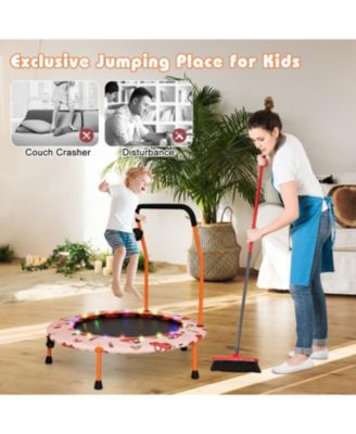 36 Inch Mini Trampoline with Colorful LED Lights and Bluetooth Speaker