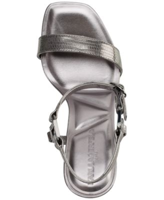 Cybil High-Heel Square-Toe Sandals