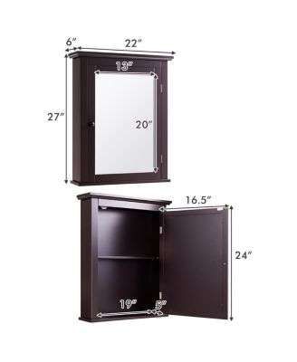 Bathroom Wall Mounted Storage Mirror Medicine Cabinet
