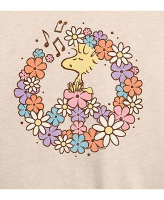 Woodstock Floral Peace Sign Plus Size Graphic Pullover