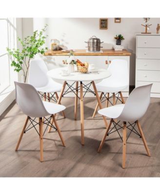 5 Pieces Table Set With Solid Wood Leg For Dining Room