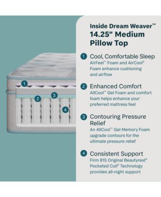 BeautySleep Dream Weaver 14.25" Medium Pillowtop Mattress Set - King