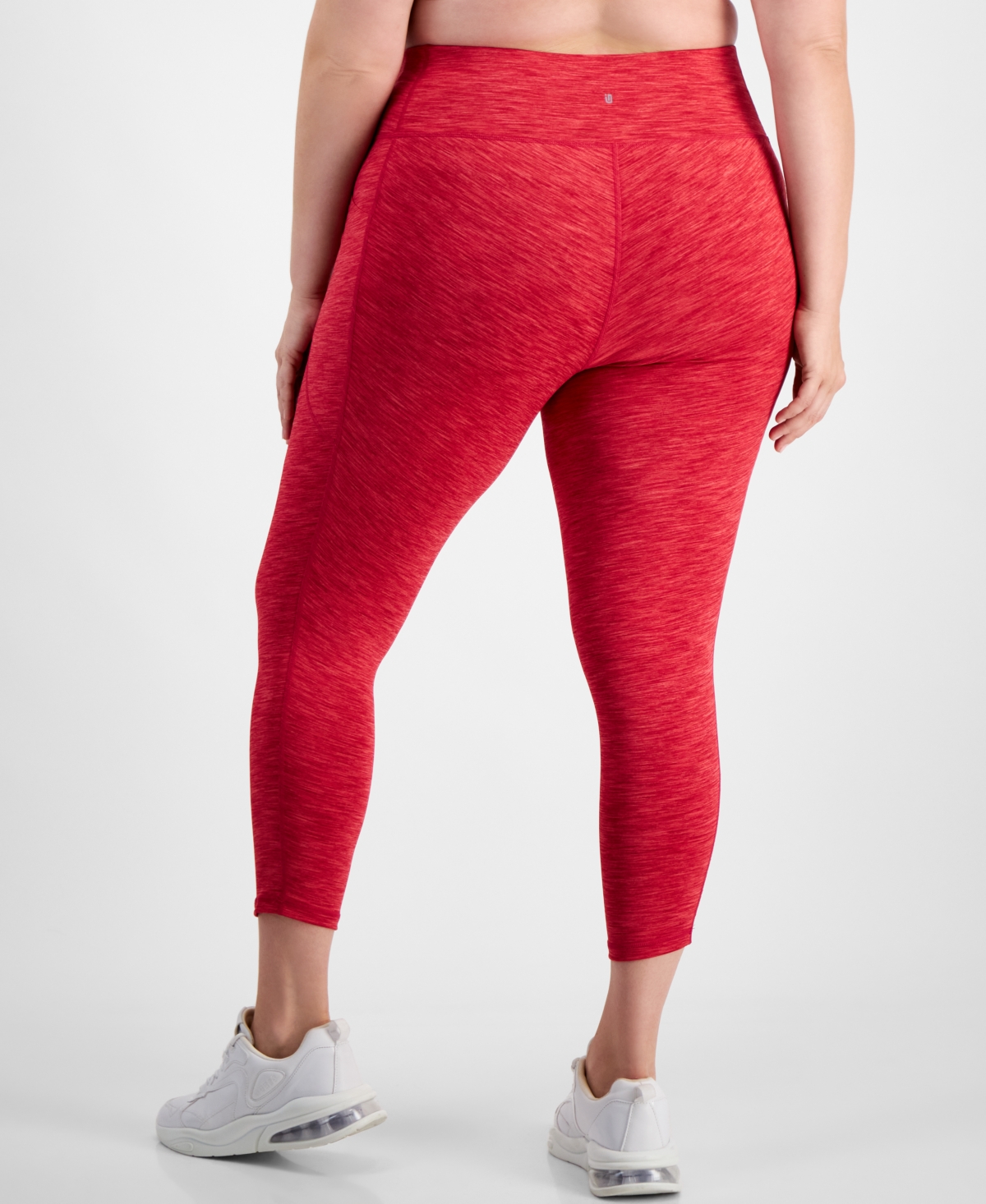Id Ideology Plus Size High Rise Spacedye 7/8 Leggings, Created for Macy's - Chrry/ Pnk
