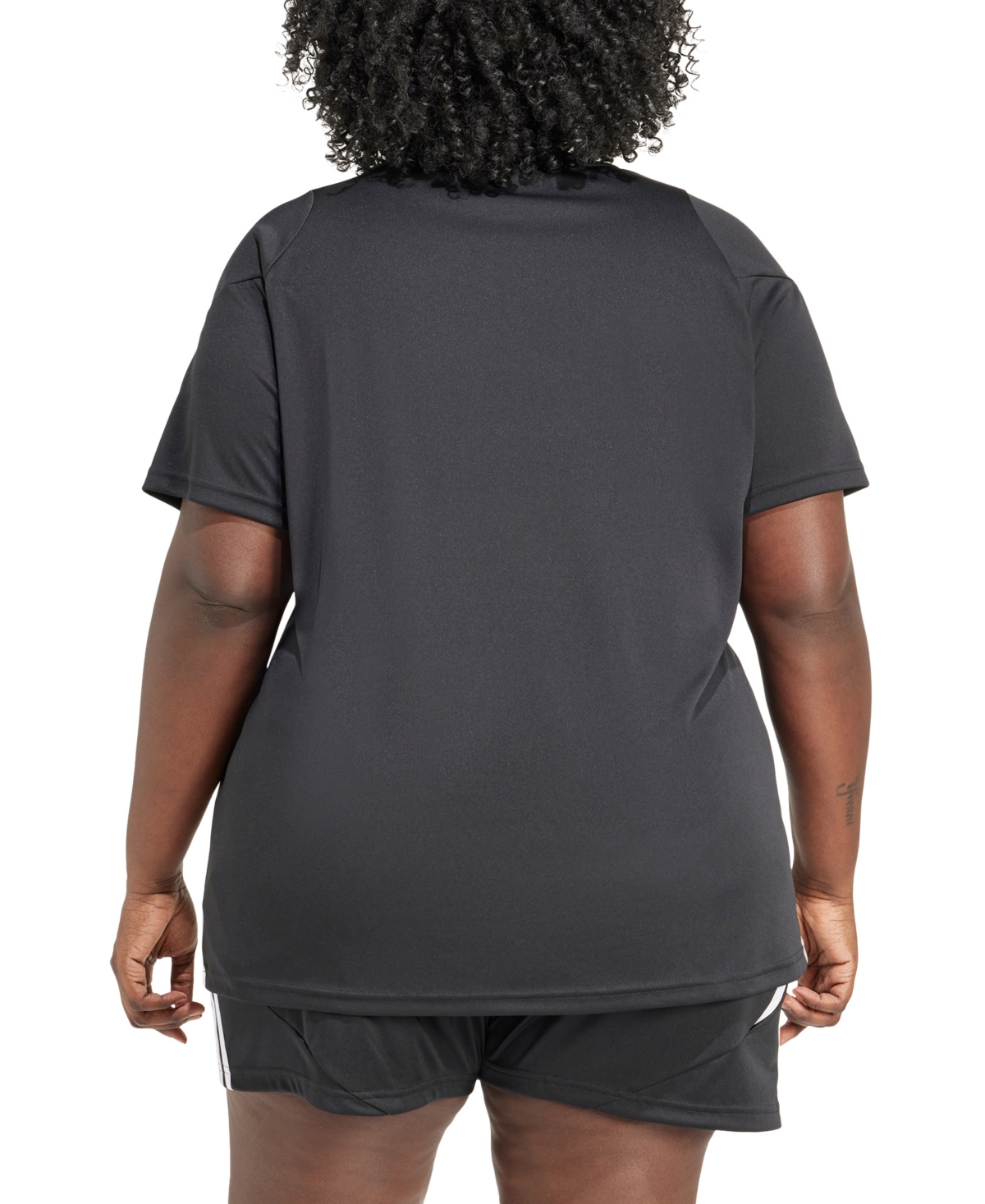 adidas Plus Size Tiro 24 Football Jersey T-Shirt -whit
