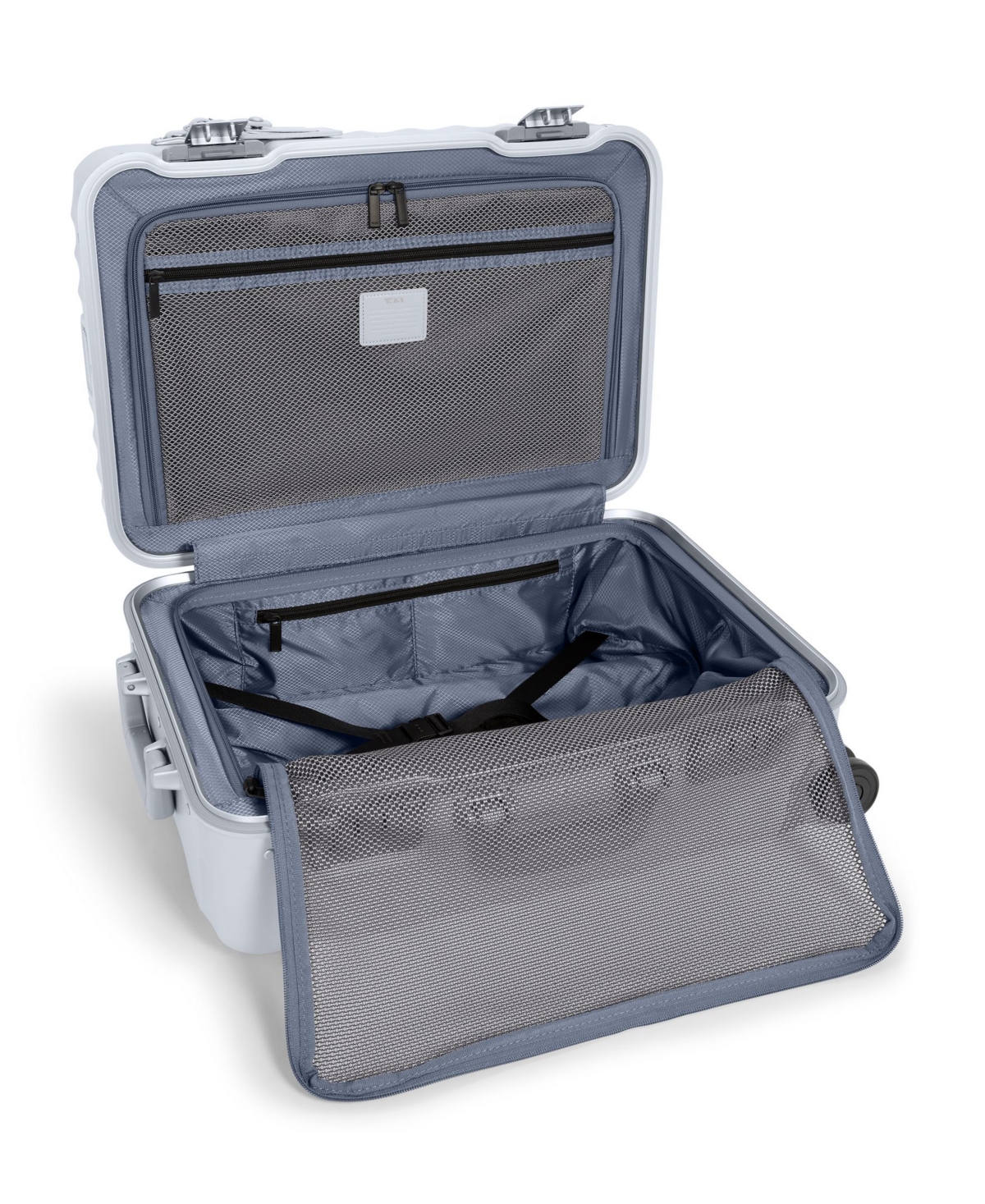 Tumi International Expandable 4 Wheeled Carry On Suitcase In Pearl Grey Texture