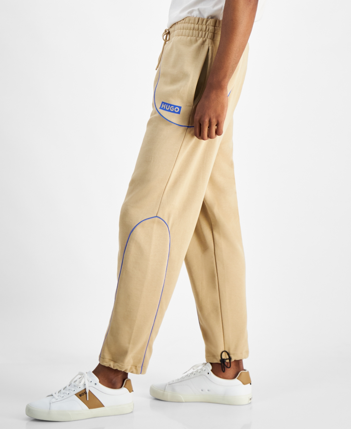 Hugo by Hugo Boss Men's Loose-Fit Piped Drawstring Pants