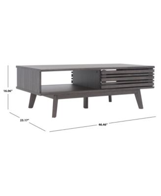 45.28" Rubberwood/MDF/PB/Honeycomb/Steel Rori 2 Door Coffee Table