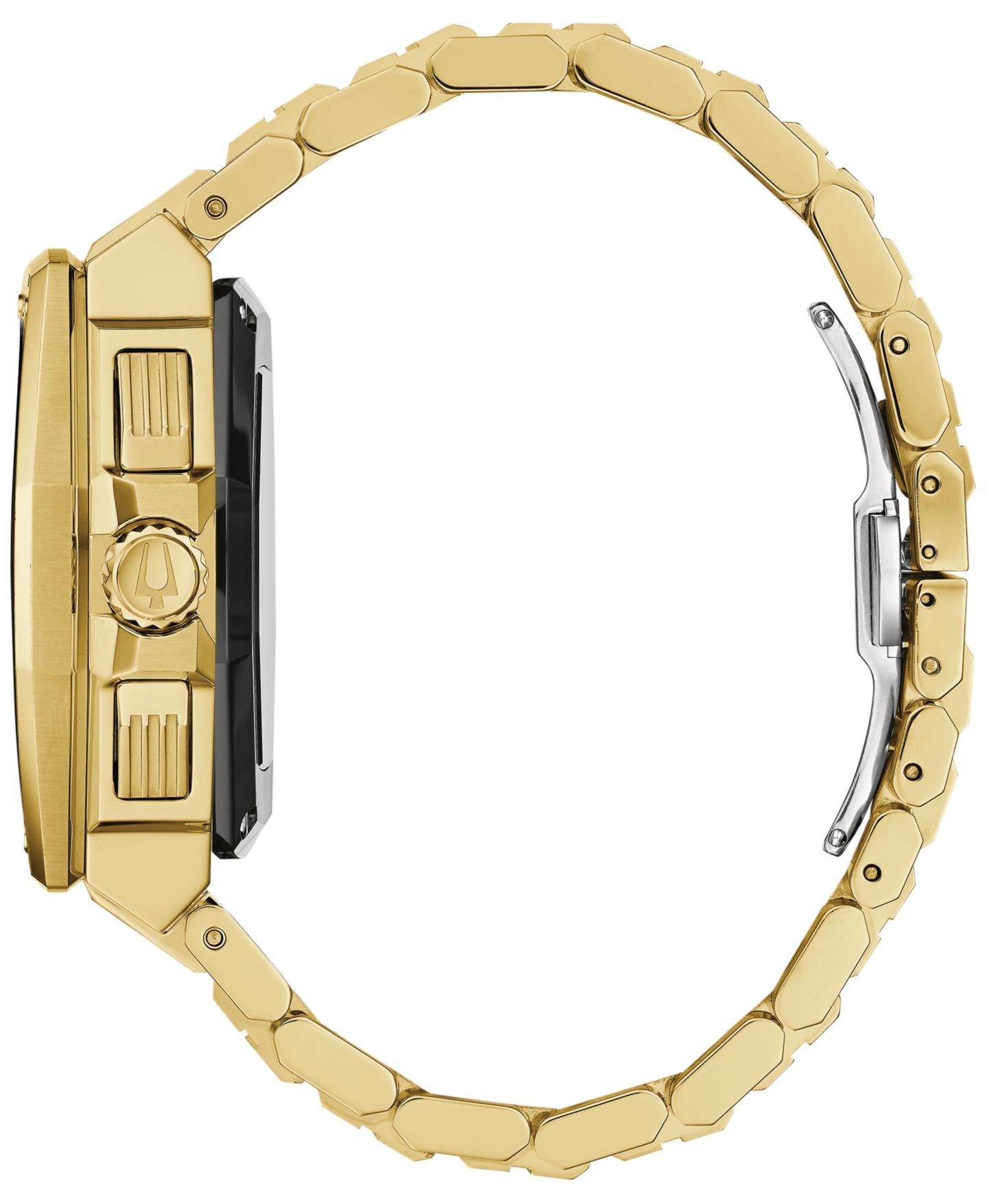 Мужские часы Bulova Chronograph Series X Precisionist Gold-Tone Stainless Steel Bracelet Watch 45mm — фото 2