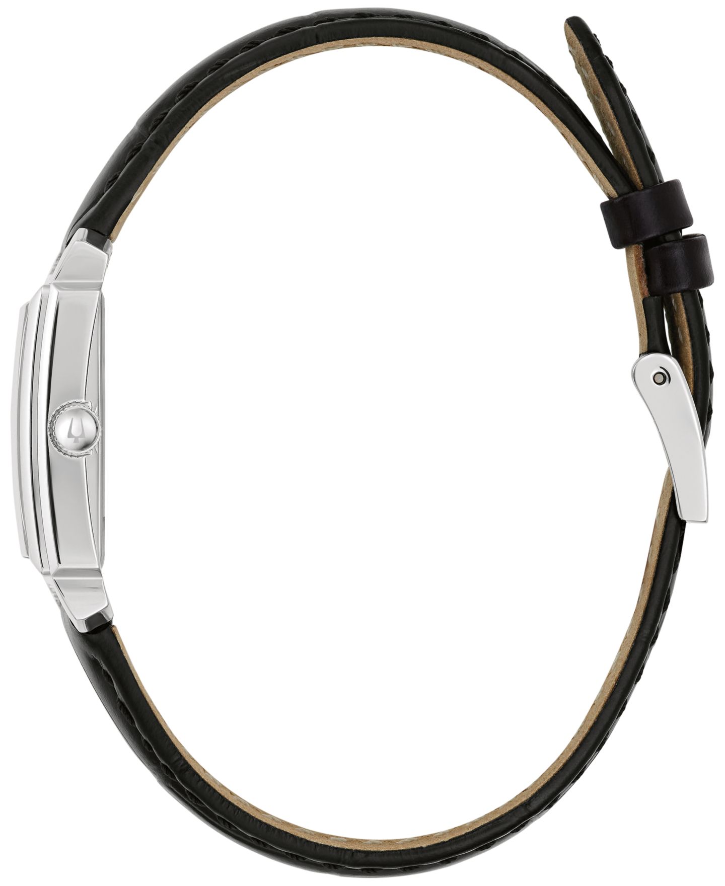 Женские часы Bulova Sutton Black Leather Strap Watch 21mm — фото 2