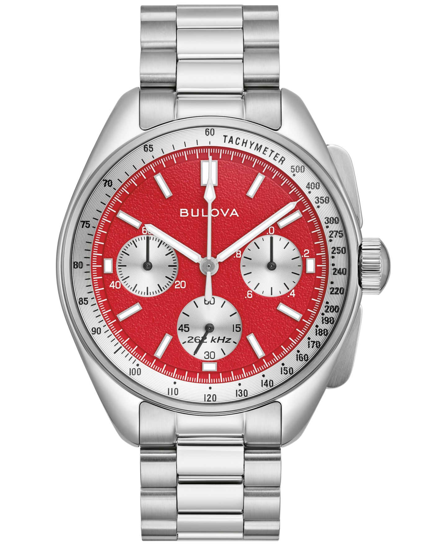 Мужские часы Bulova Lunar Pilot, хронограф, браслет из нержавеющей стали, 44 мм — фото 2